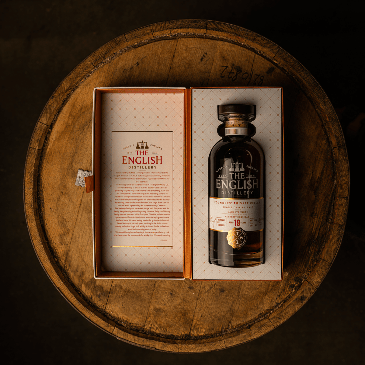 Founders' Private Cellar - 19 Year Old PX Sherry Hogshead - The English Distillery