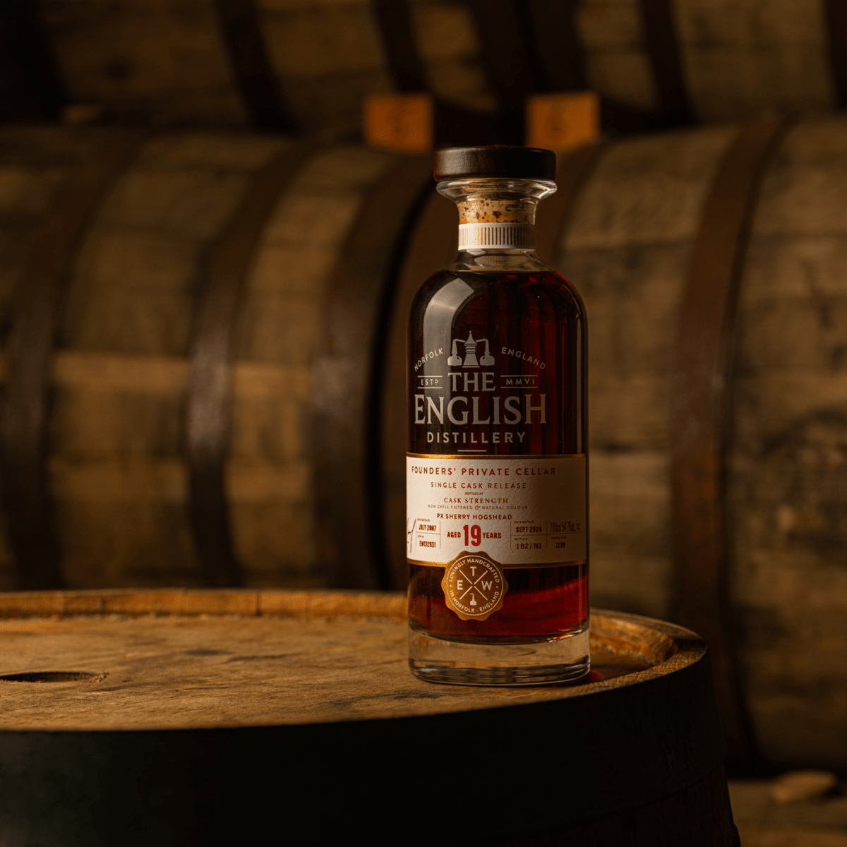 Founders' Private Cellar - 19 Year Old PX Sherry Hogshead - The English Distillery