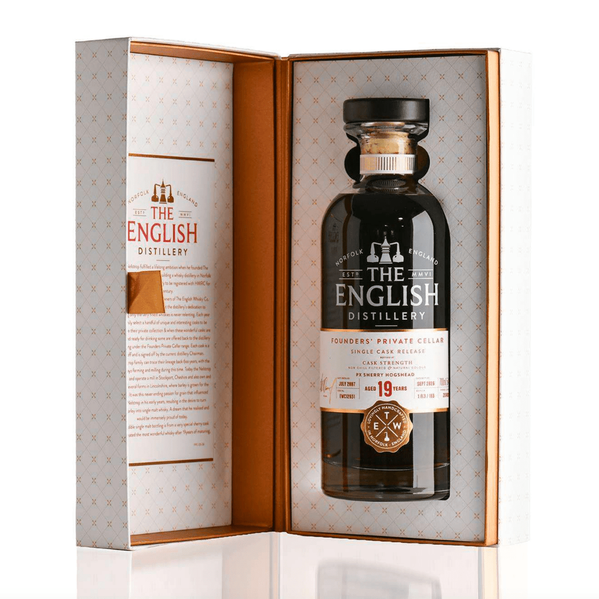 Founders' Private Cellar - 19 Year Old PX Sherry Hogshead - The English Distillery