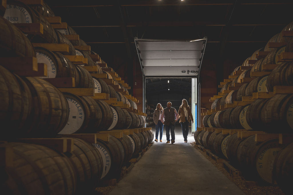A behind the scenes tour in the warehouse at The English Distillery